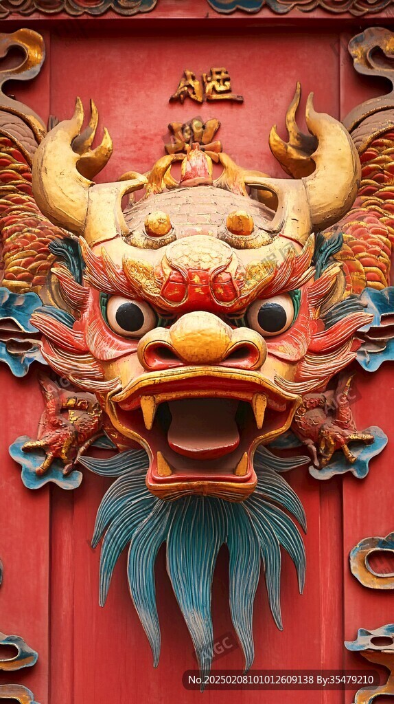 中式兽头门环