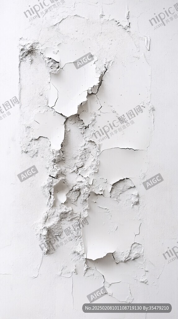 掉皮的白墙