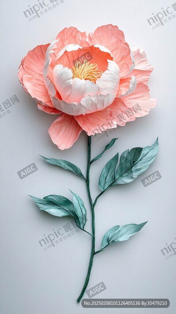 3d牡丹花卉