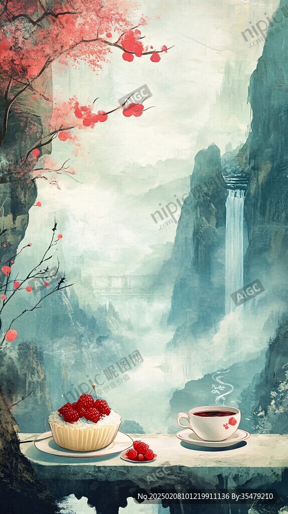 山水画合成图