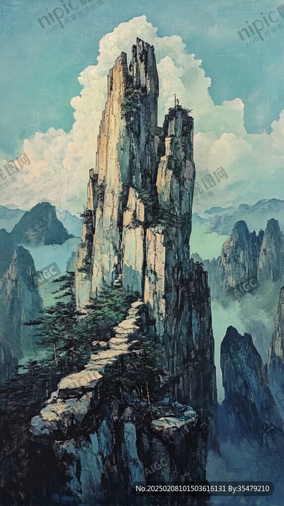 雁荡山插画