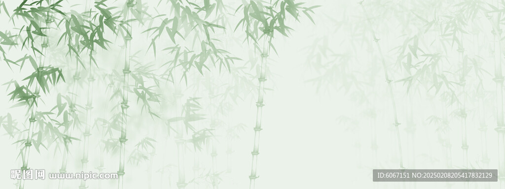 新中式竹子水墨竹林背景墙