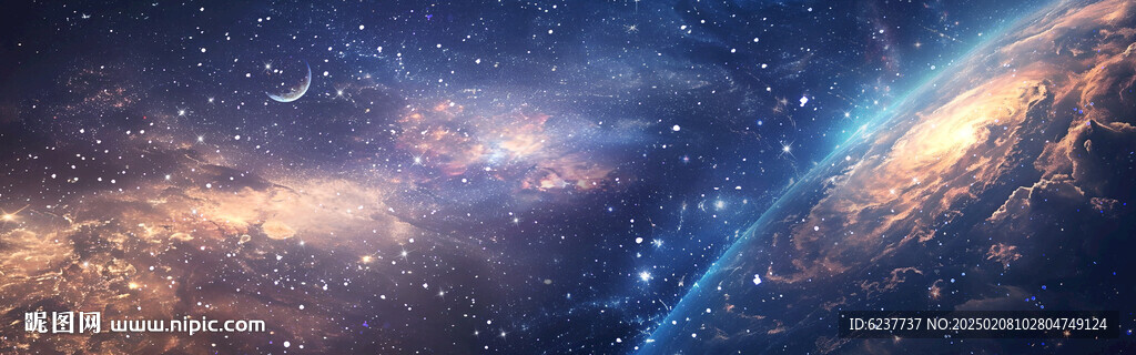 巨幅宇宙星空天花软膜背景