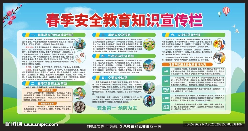 春季安全教育知识宣传栏