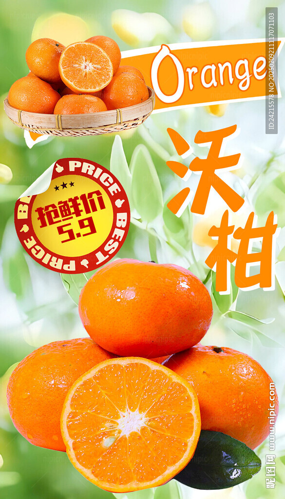 沃柑 水果海报