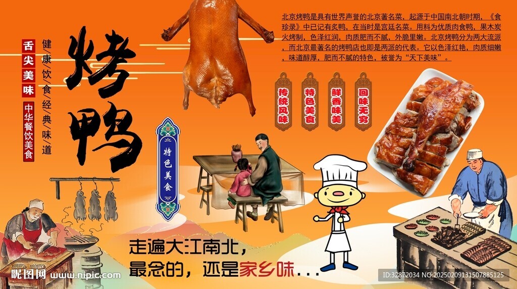 烧鸭背景墙