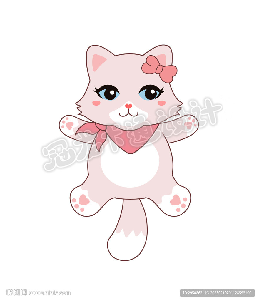 可爱的小猫咪矢量插图