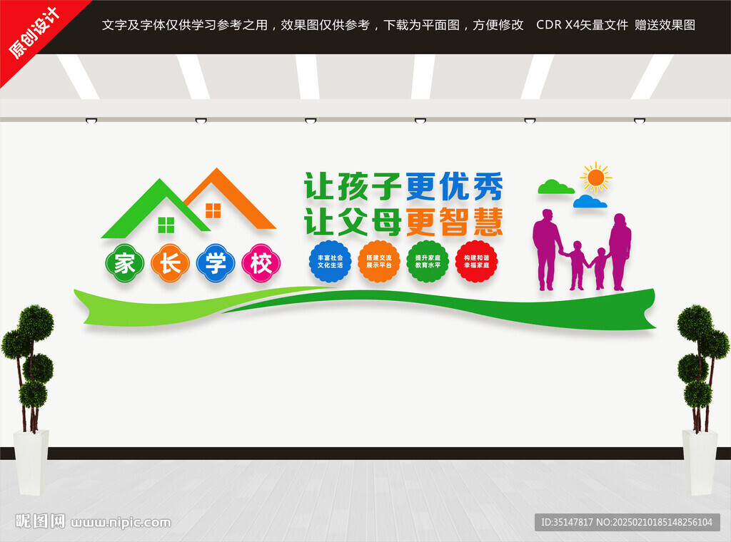 家长学校文化墙