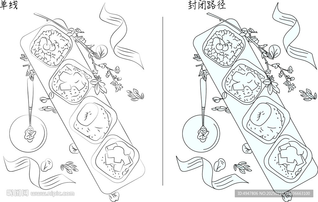 甜品 矢量图