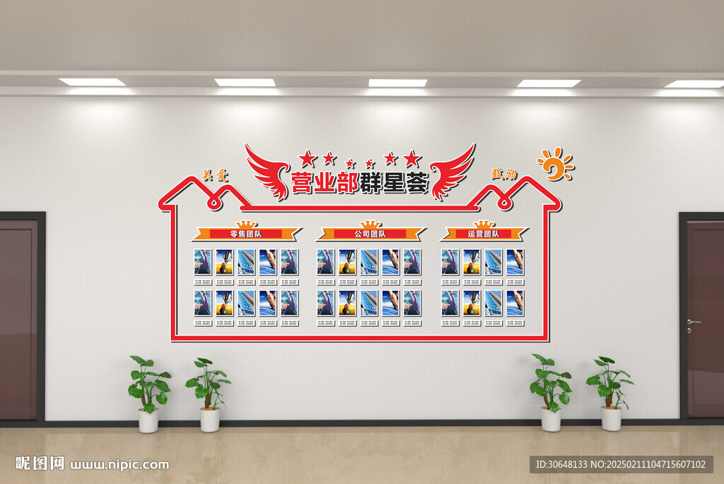 员工风采 企业文化墙