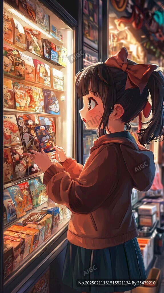 买零食的女孩