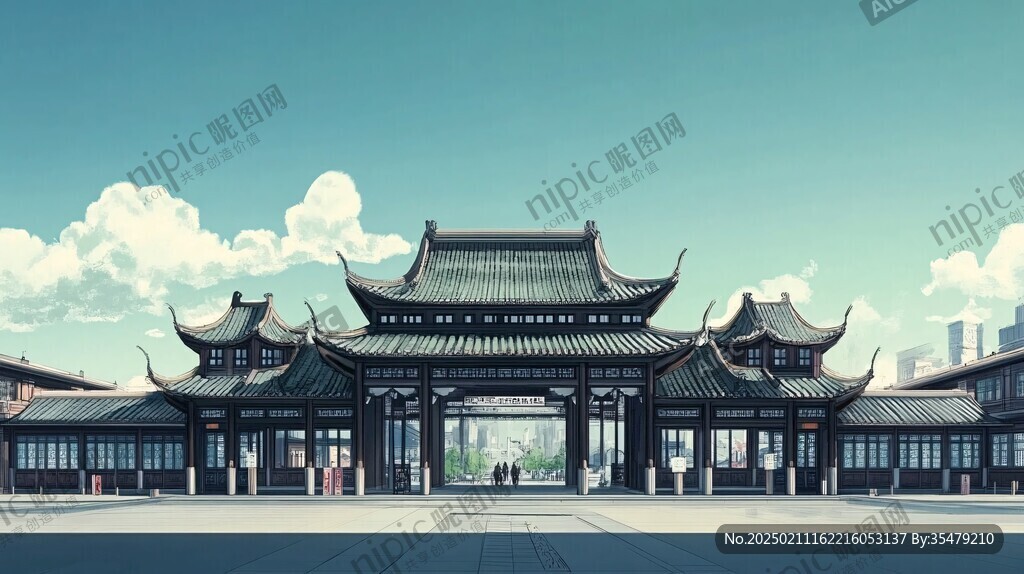 横店插画
