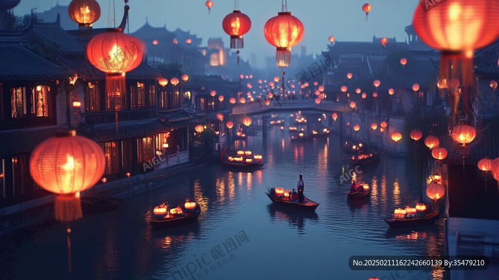 灯会划船