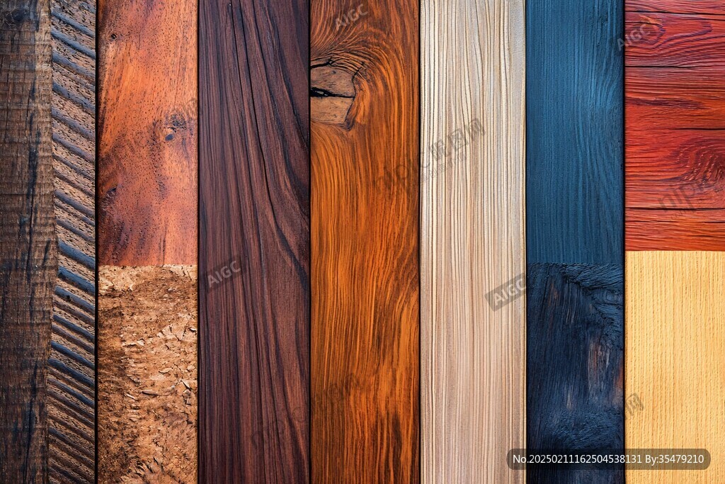 多种颜色木板木材