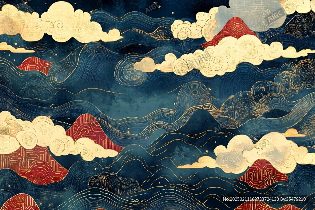 云纹插画