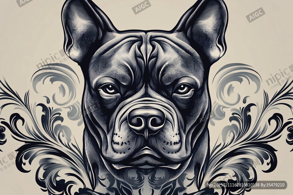 恶霸犬插画