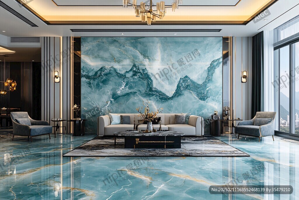 轻奢大理石背景墙