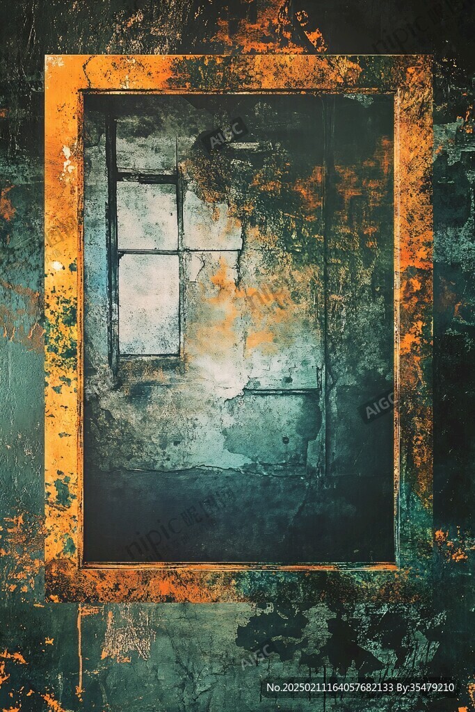 锈迹斑斑的铁框