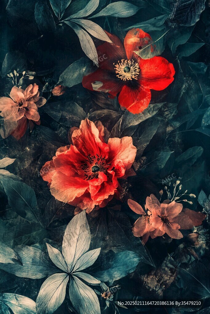 彩色绚丽梦幻唯美花朵