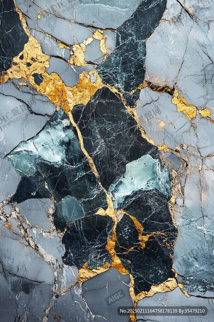 黄蓝相间大理石纹理