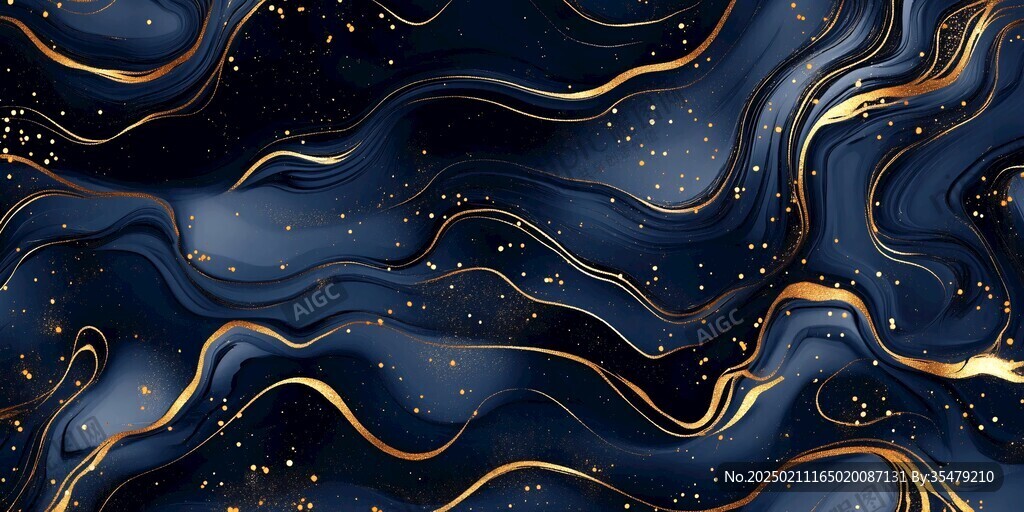 金色抽象流体纹理背景