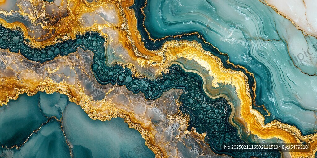 黄蓝相间大理石纹理