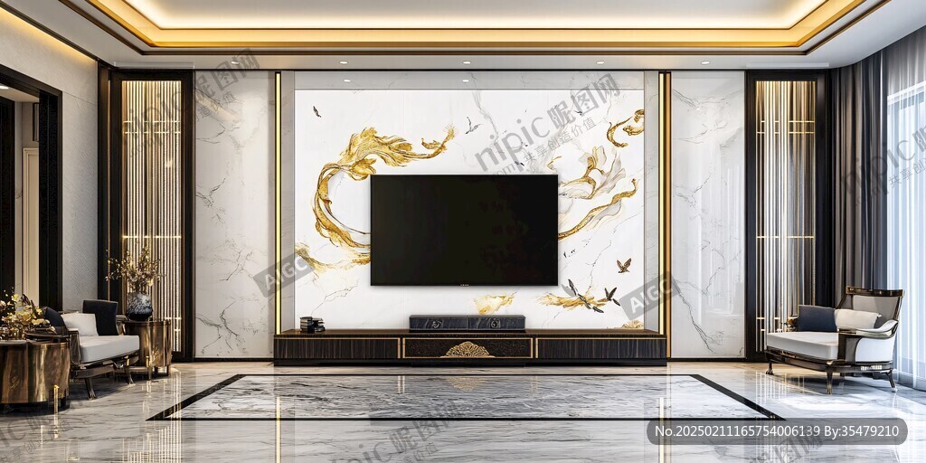 轻奢大理石背景墙