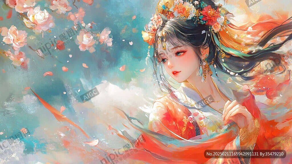 古风美女唯美插画