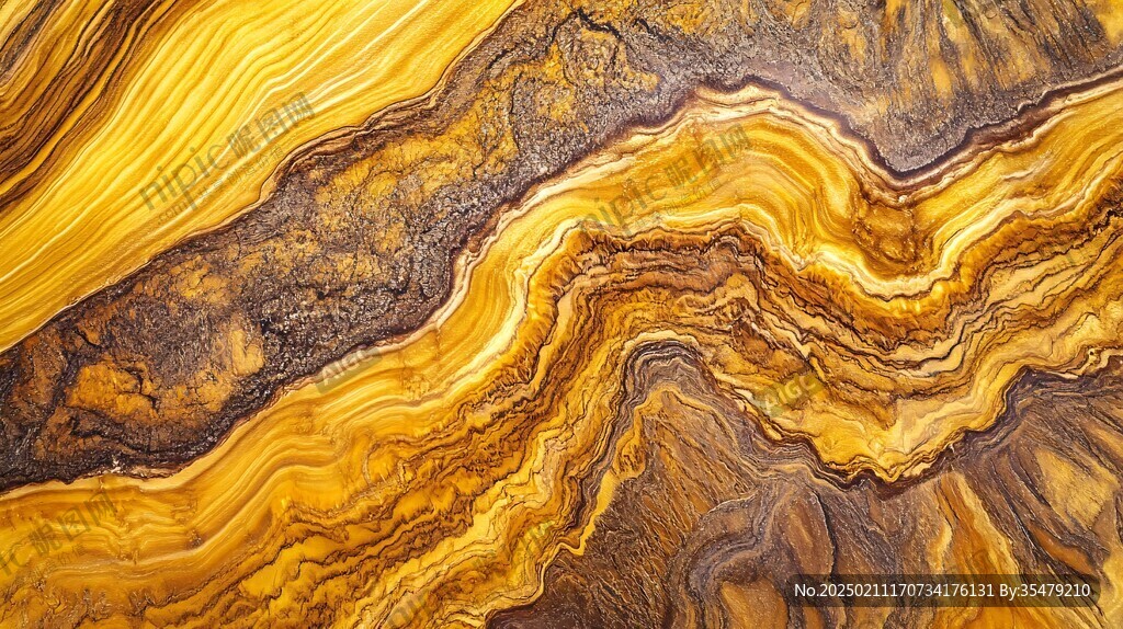 金色抽象流体纹理背景