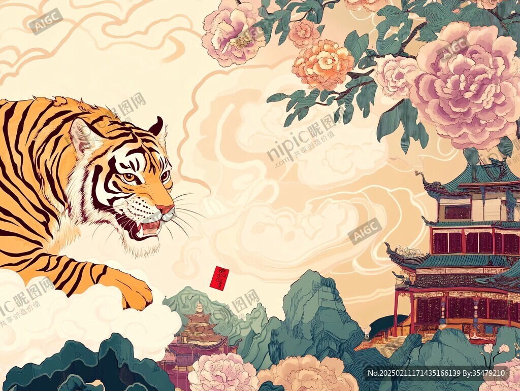 虎年包装插画