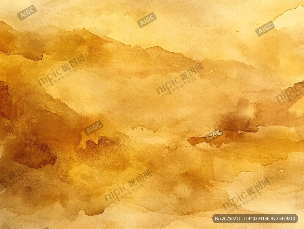 棕褐色黄色水彩背景