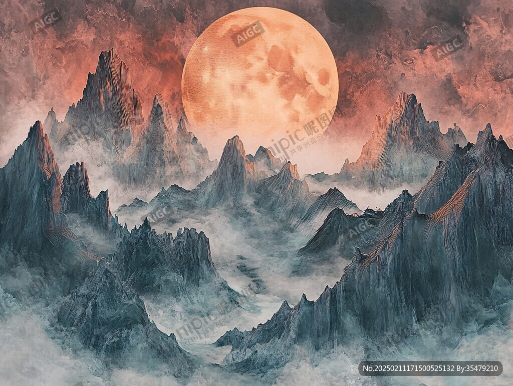 仙山插画