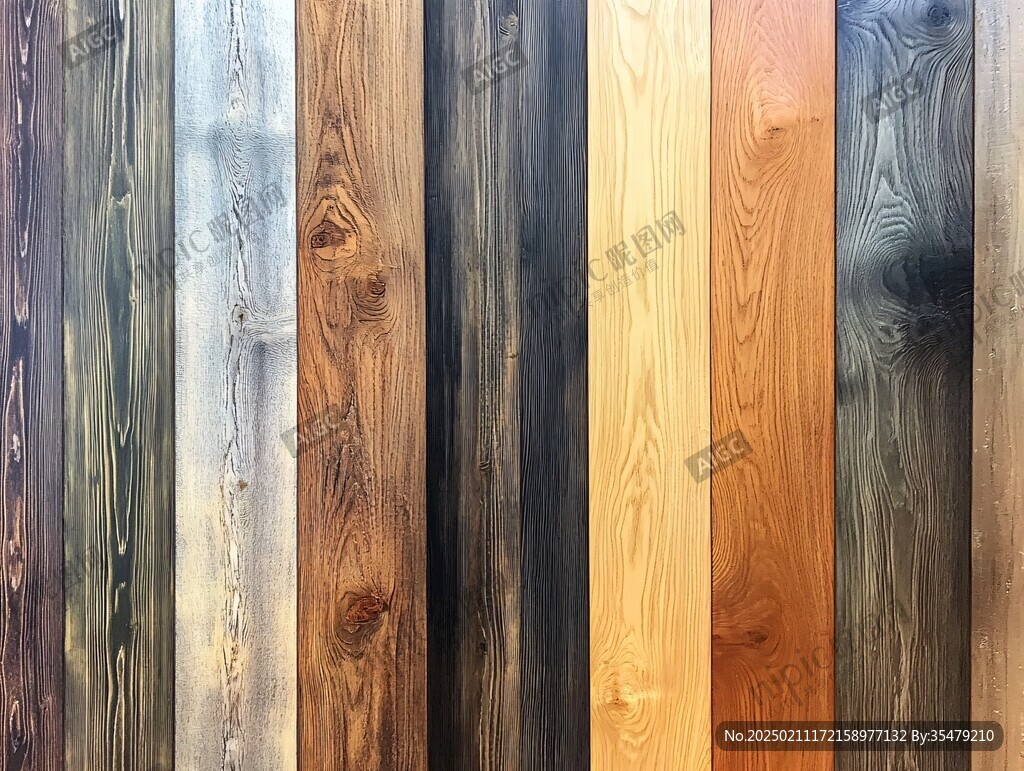 多种颜色木板木材