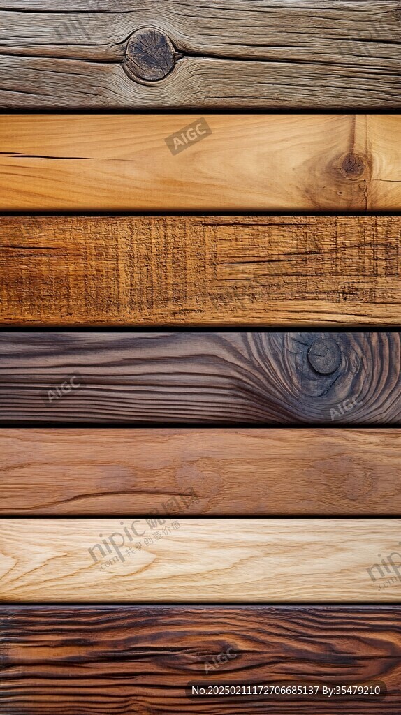 多种颜色木板木材