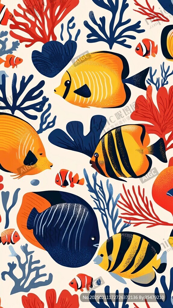 珊瑚礁插画