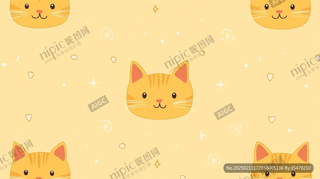 卡通猫咪背景