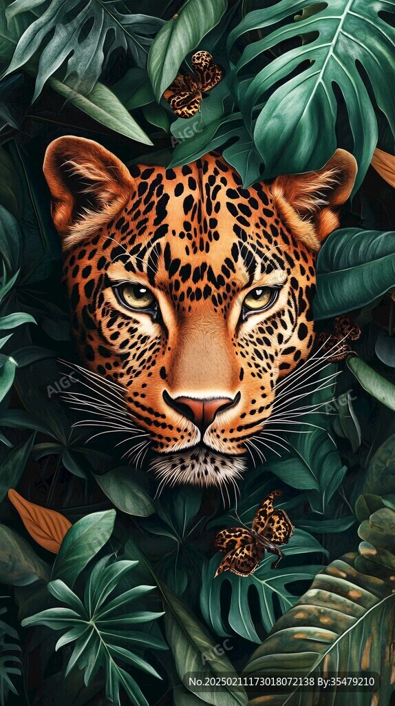 金钱豹插画