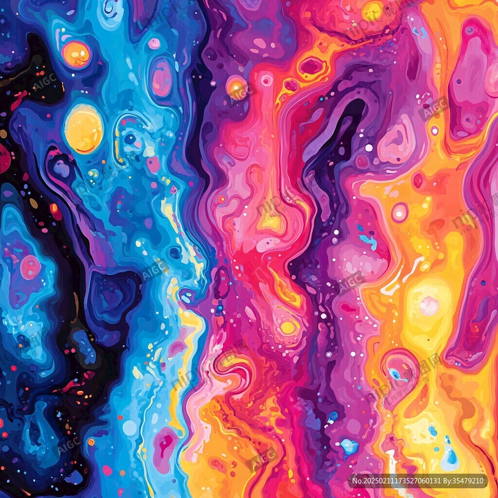 肌理彩色流体背景