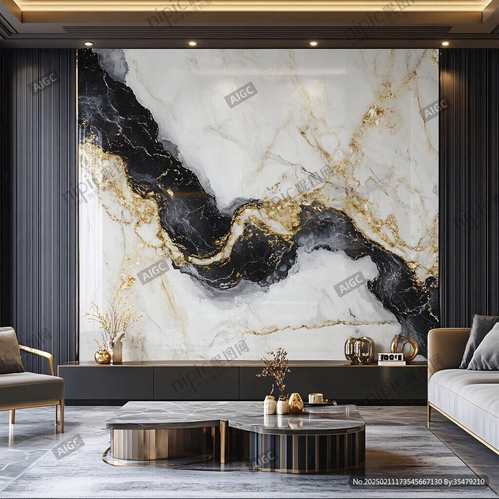 轻奢大理石背景墙