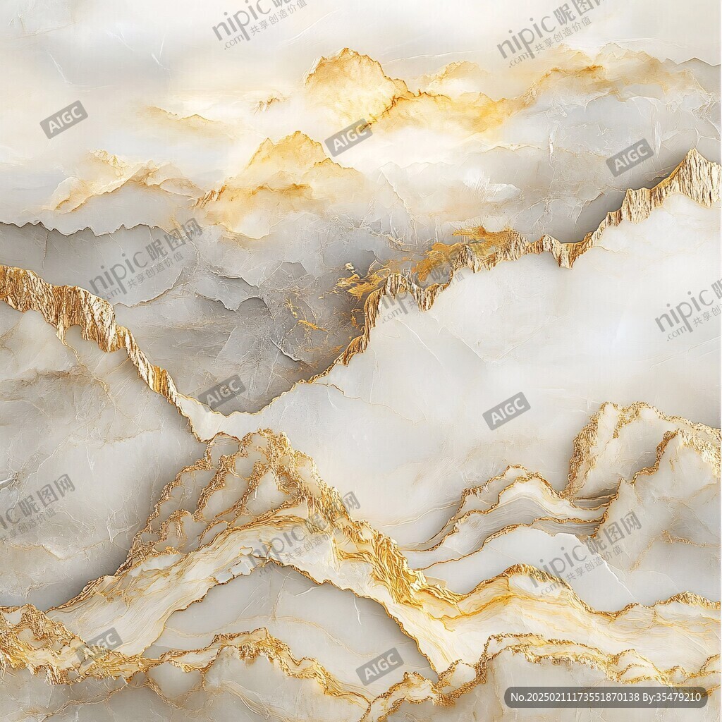 金色山水大理石纹