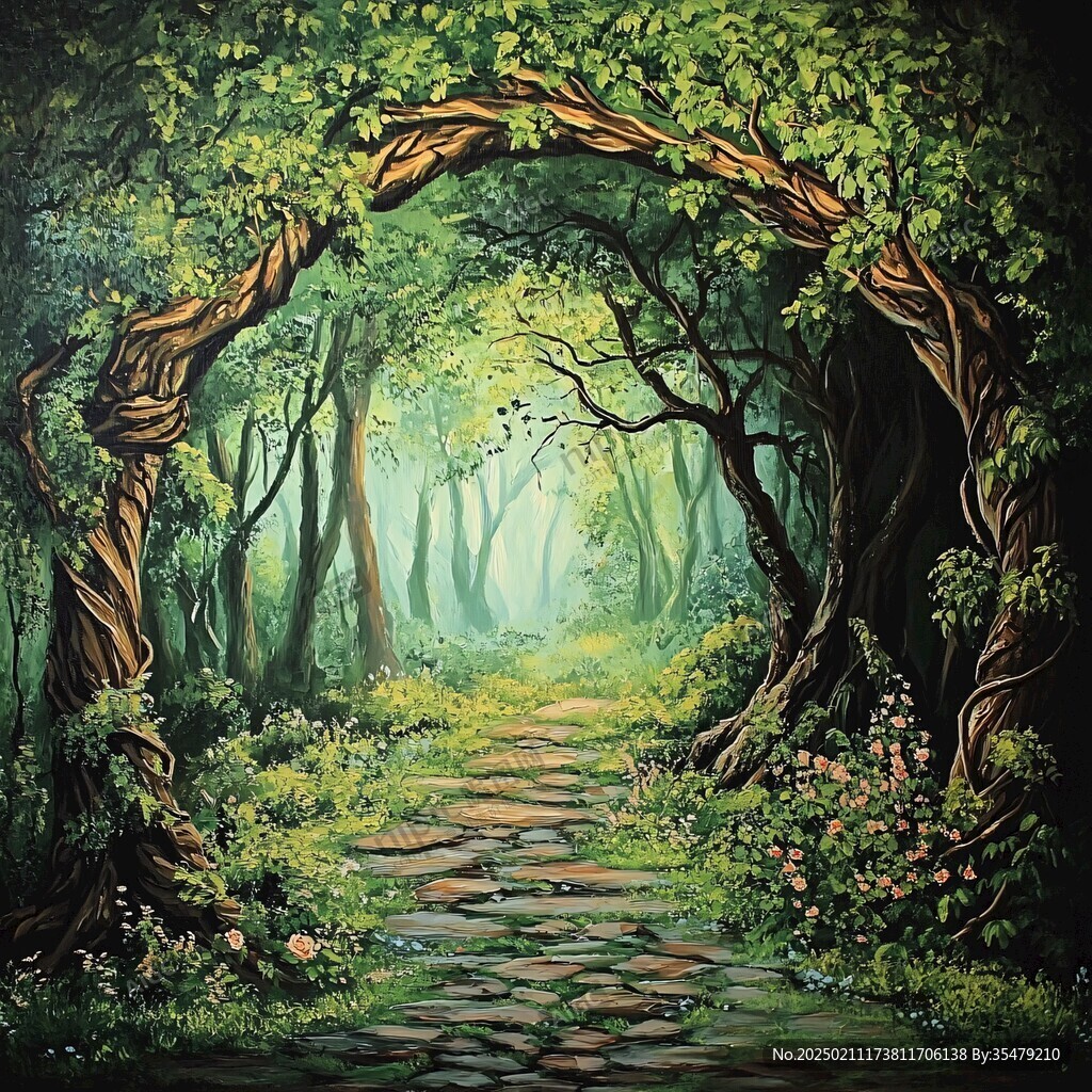 梦幻森林立体画