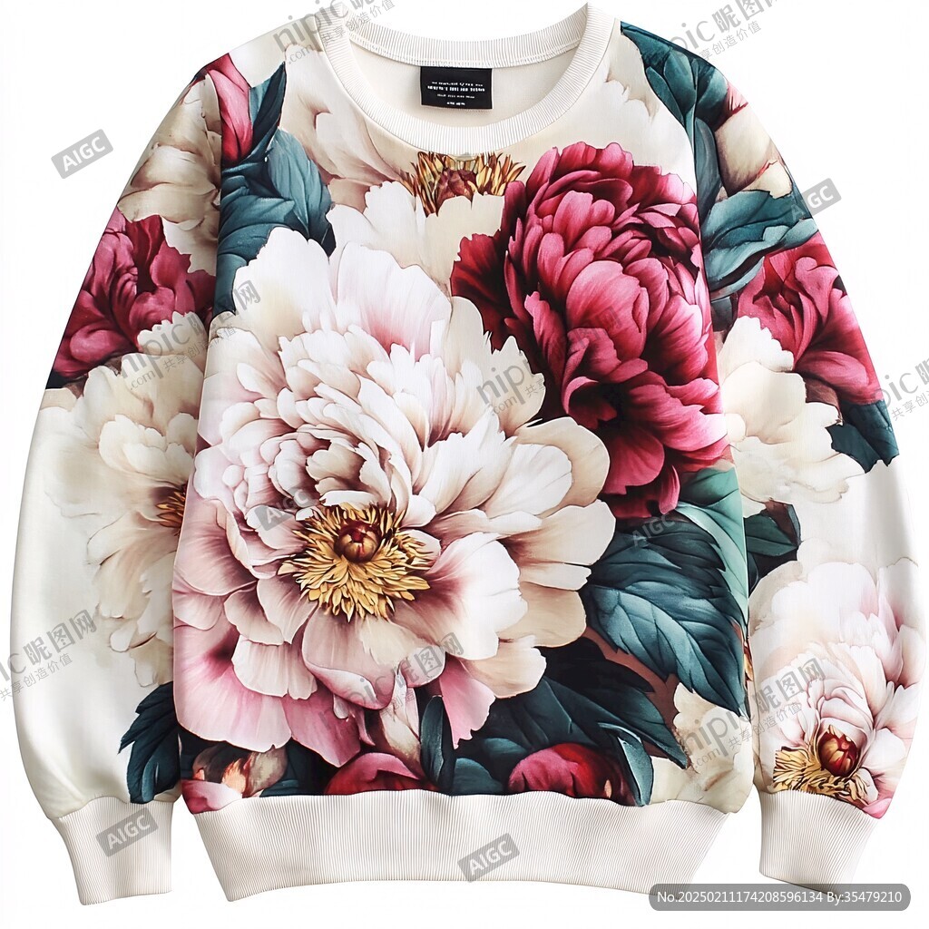 服装印花牡丹