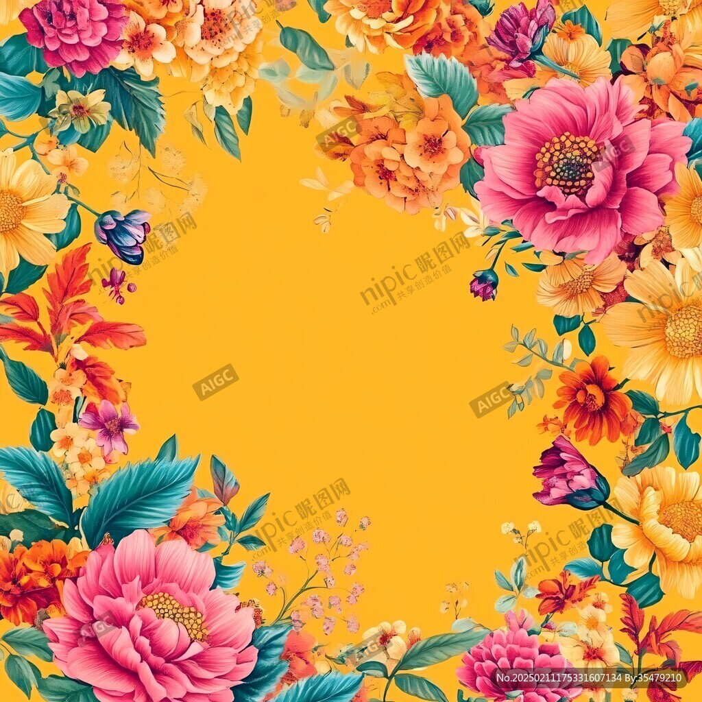 花开富贵插画