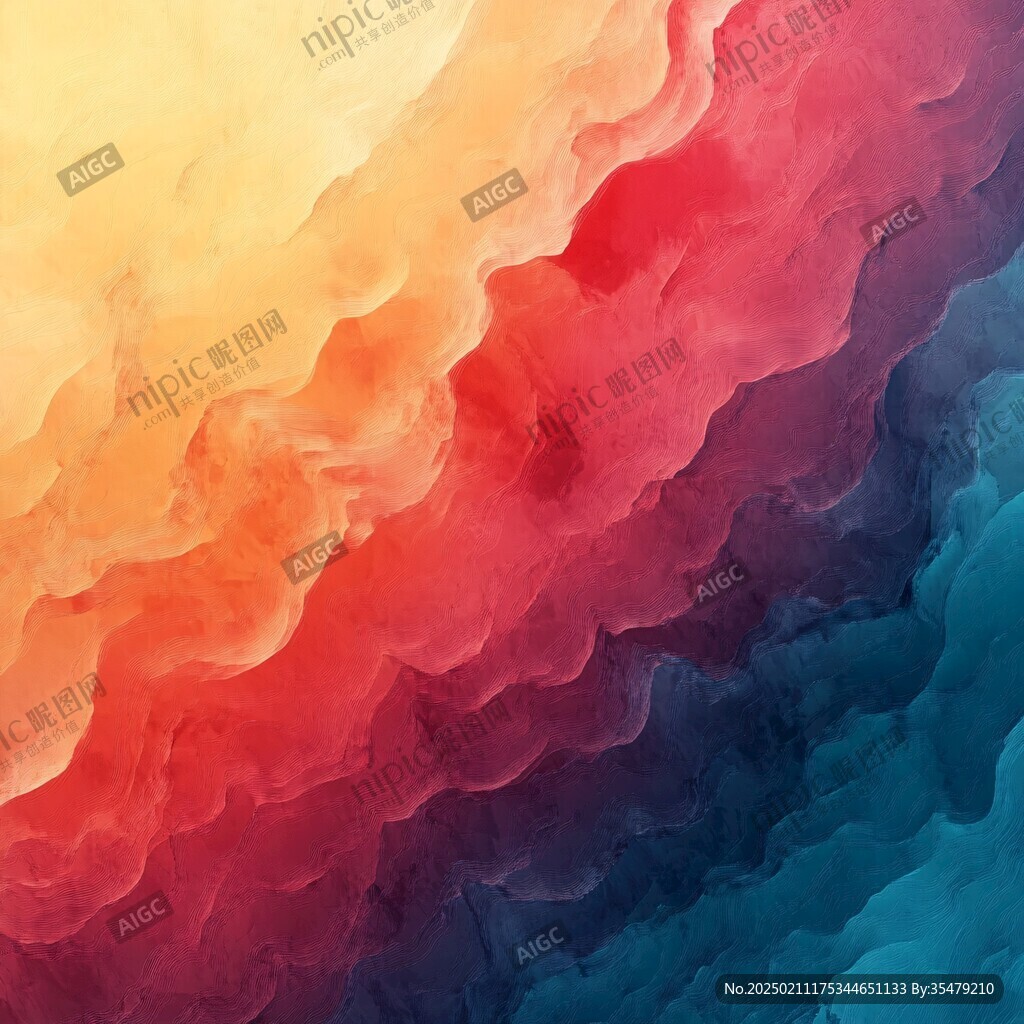 肌理彩色流体背景墙
