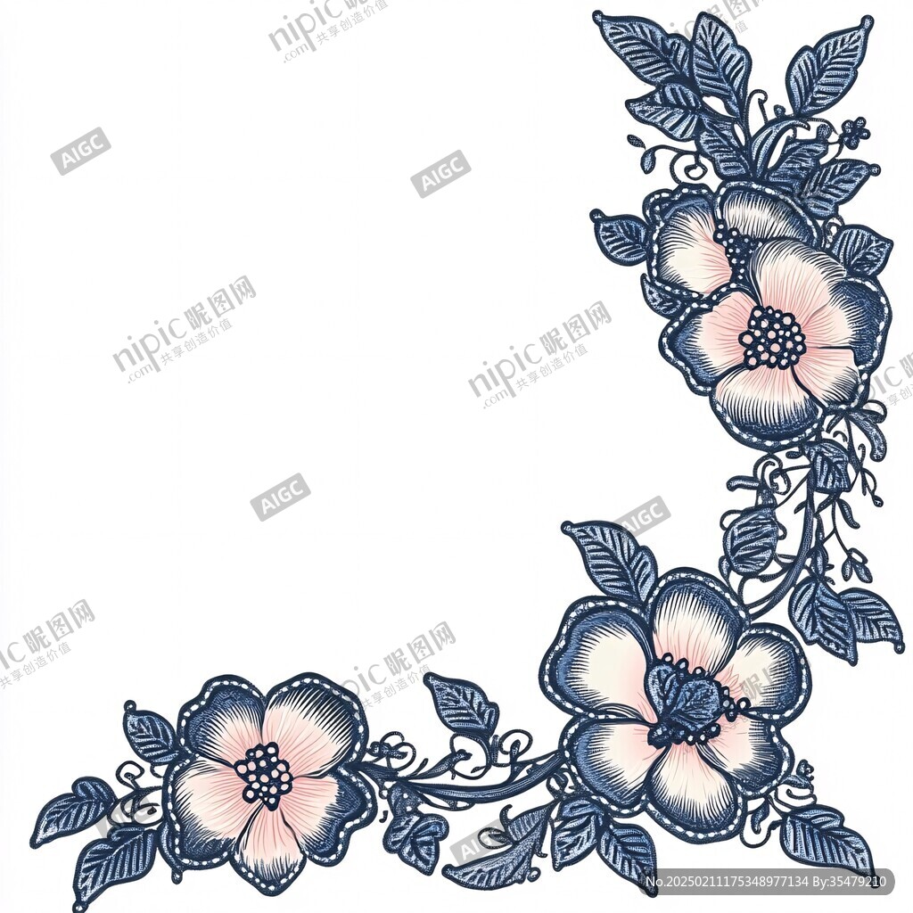 手绘冬瓜花