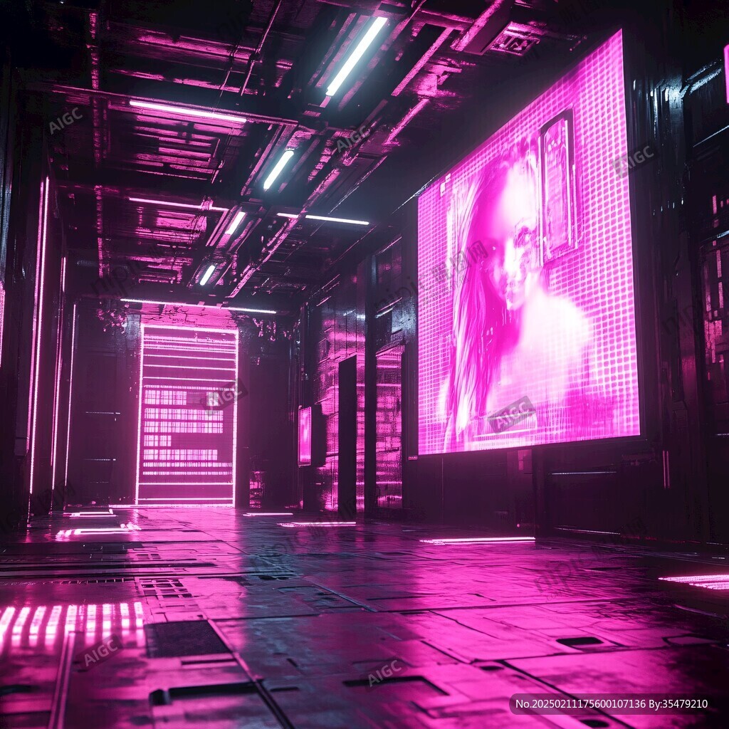 赛博朋克风格迎宾区