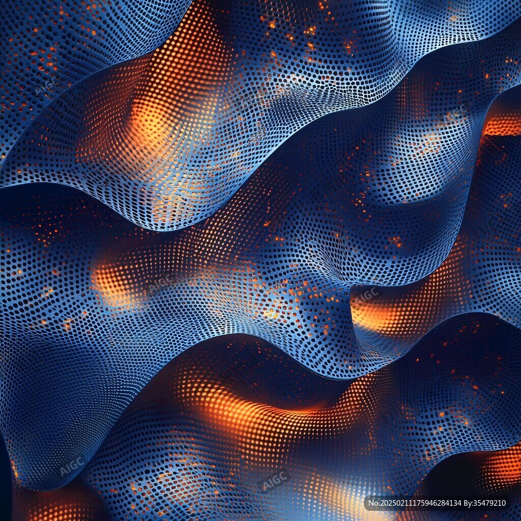 3d抽象连续凹凸肌理
