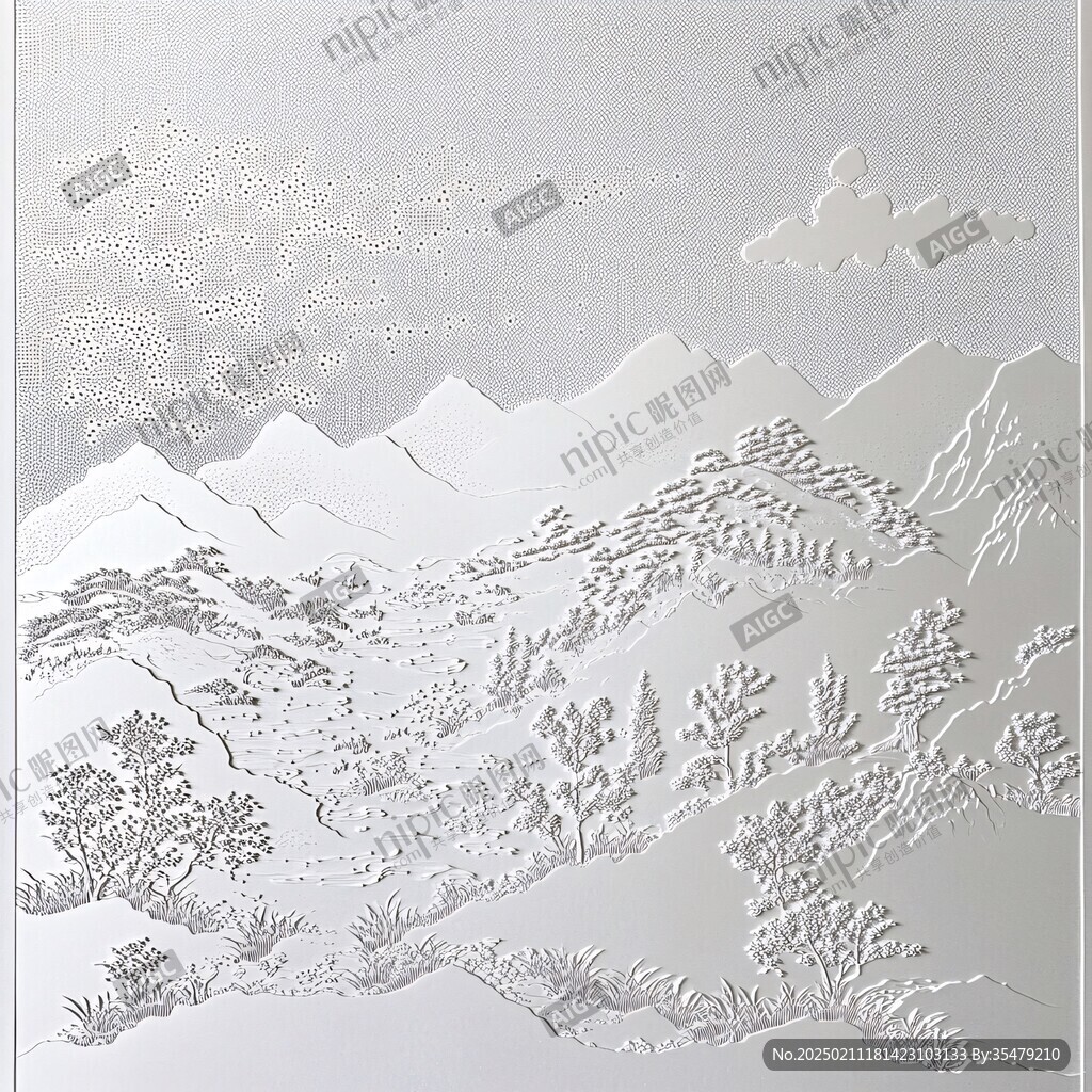 金属山水画