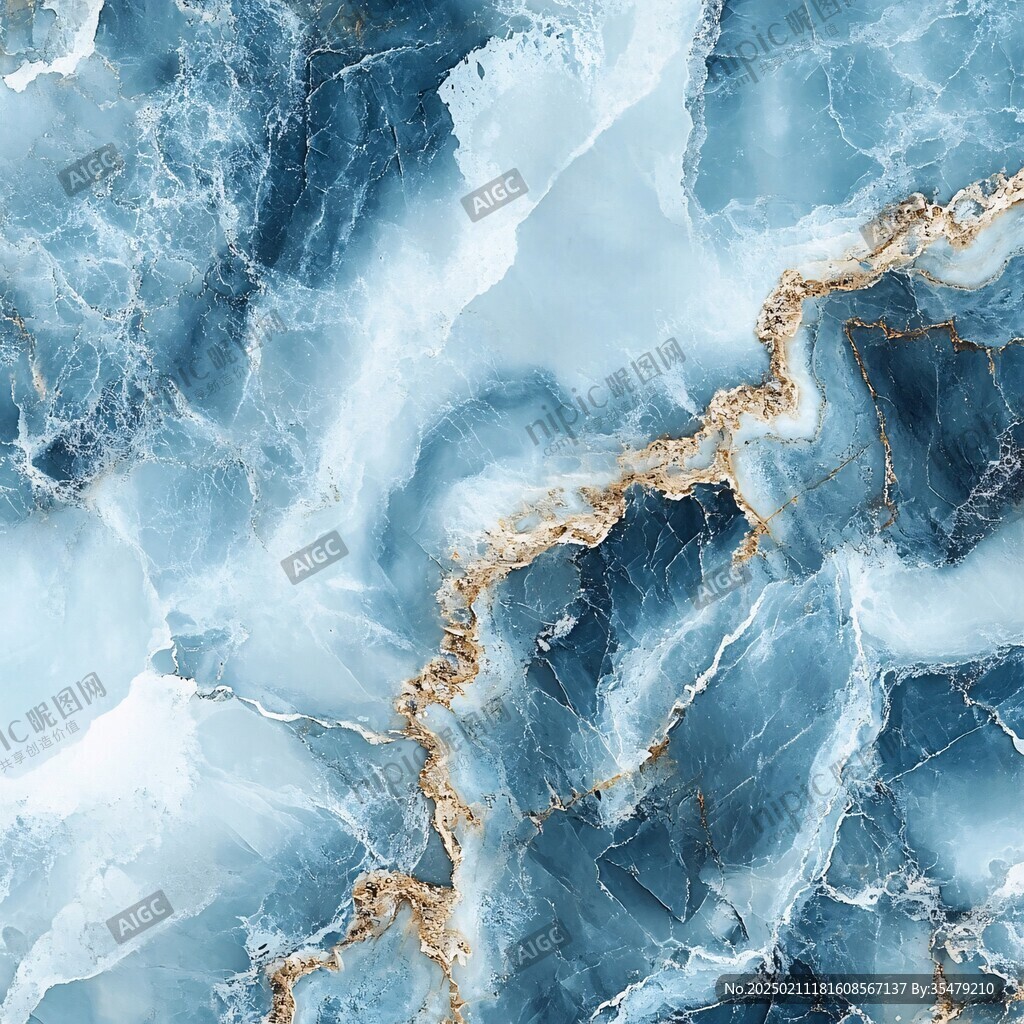 高清蓝色大理石纹理