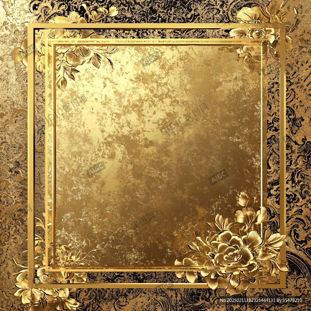 花金属底纹金色